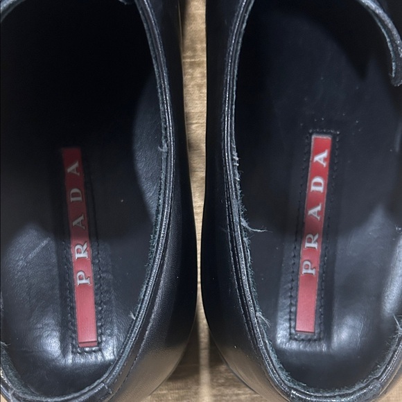 Prada Men's Black Leather Lace Up Shoes - Picture 2 of 3